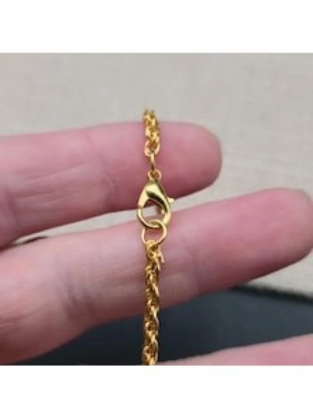 24 Inch Gold Plated Iced Out Gold Blohsh Pendant Necklace A8286